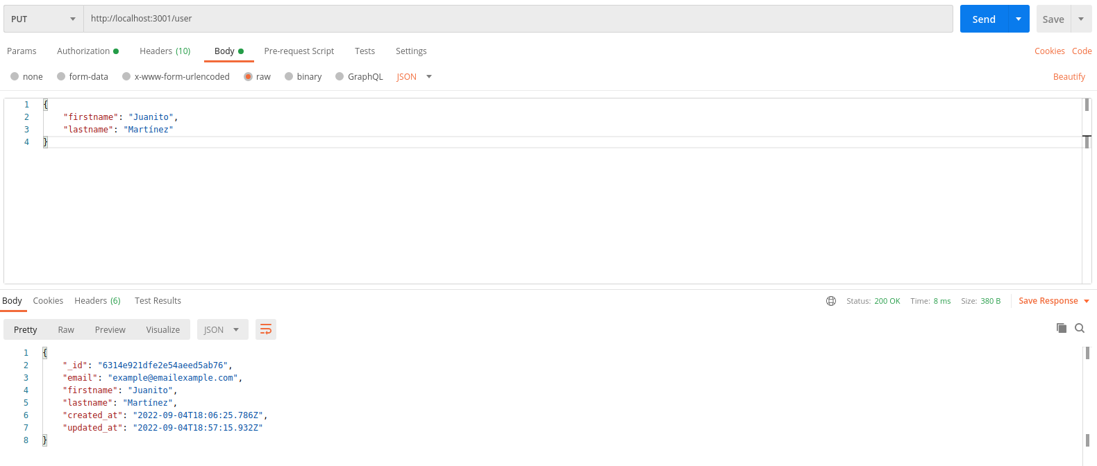 actualizar datos usuario